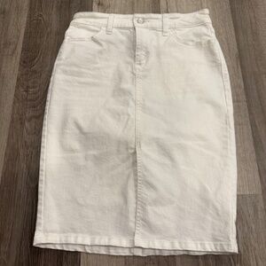 Banana Republic White Jean Pencil Skirt Size 2
